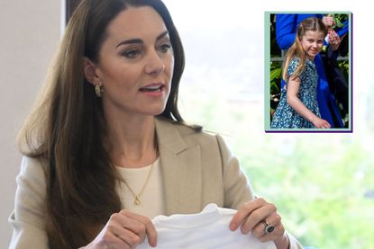 Kate Middleton main image helping at Windsor baby bank and drop in of Princess Charlotte