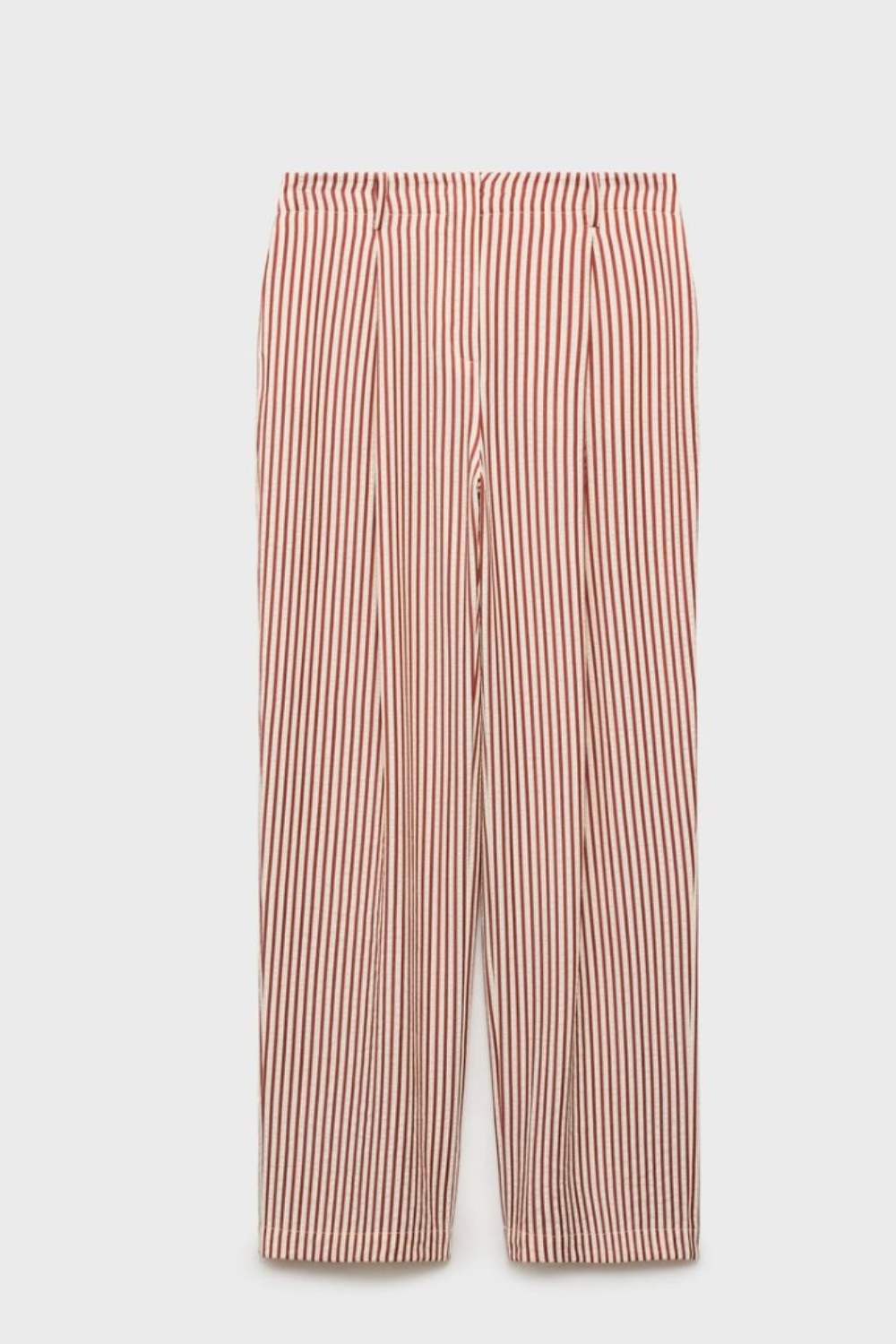 MANGO, Pleated Striped Trousers