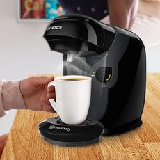 Image of Tassimo by Bosch Style coffee machine brewing coffee