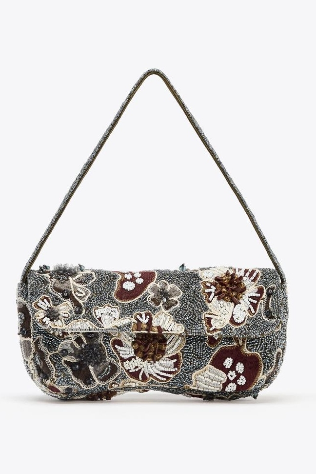 Zara, Beaded Shoulder Bag
