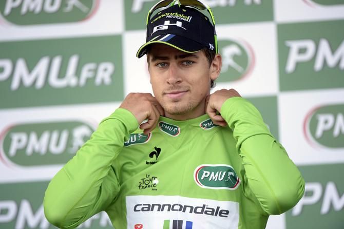 Peter Sagan (Cannondale) in the points jersey