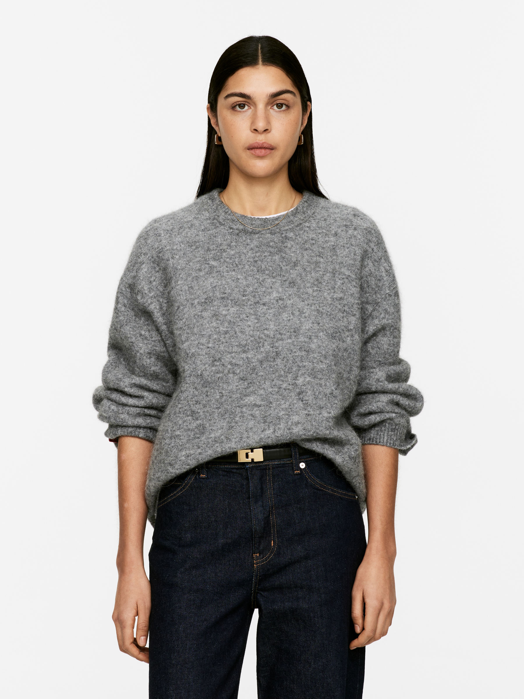 Alpaca-Wool Blend Jumper – Light Grey – Women – Arket Gb