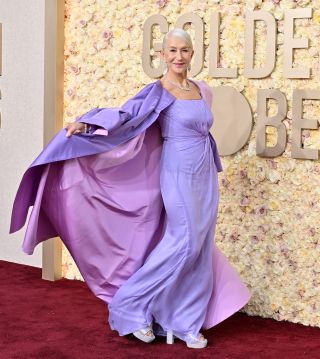 BEVERLY HILLS, CALIFORNIA - JANUARY 07: Helen Mirren attends the 81st Annual Golden Globe Awards at The Beverly Hilton on January 07, 2024 in Beverly Hills, California.