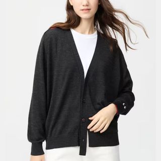 100% Merino V Neck Cardigan