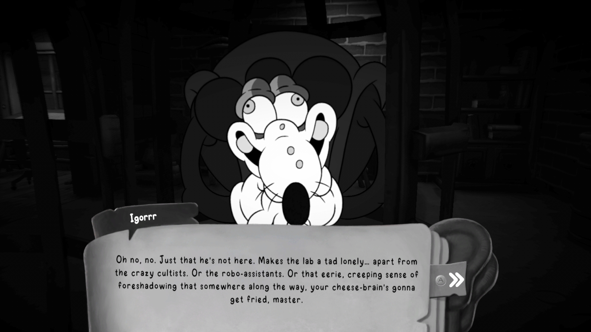 Igor talking in Mouse P.I. for Hire