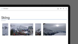 A laptop screen showing the Google Photos web interface