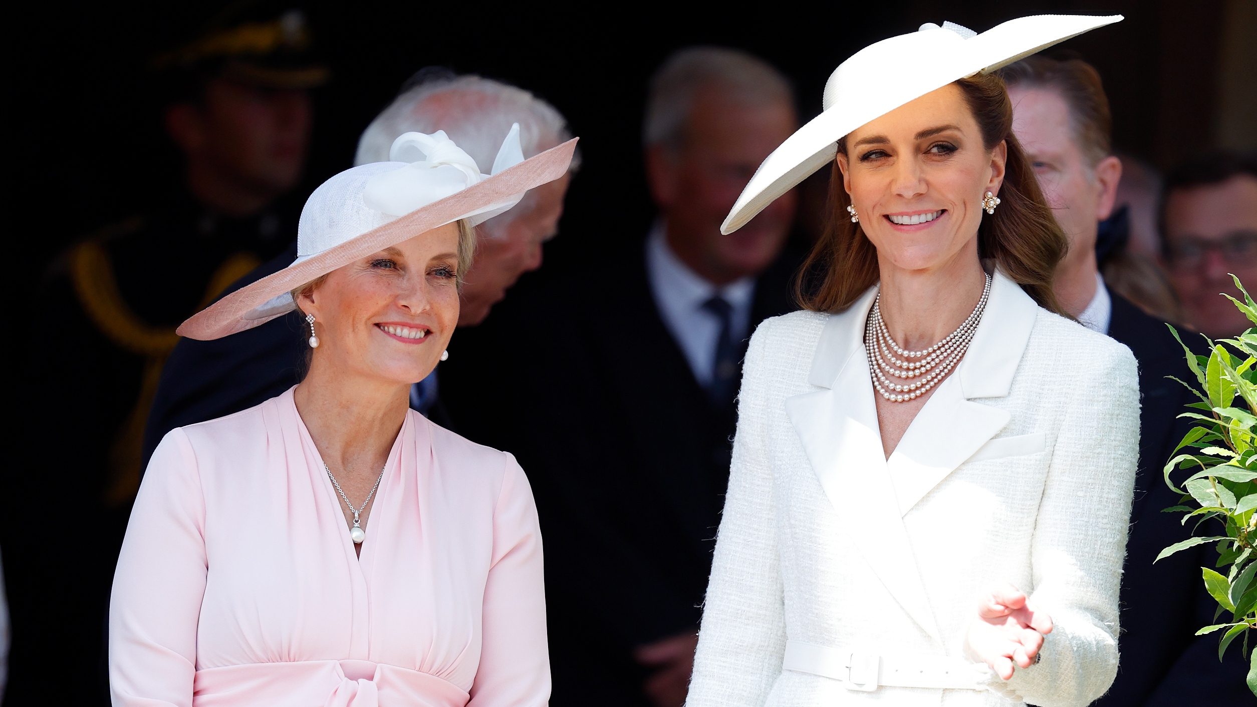 Sophie, Duchess of Edinburgh and Catherine, Princess of Wales attend the Order of the Garter service at St. George's Chapel, Windsor Castle on June 16, 2025
