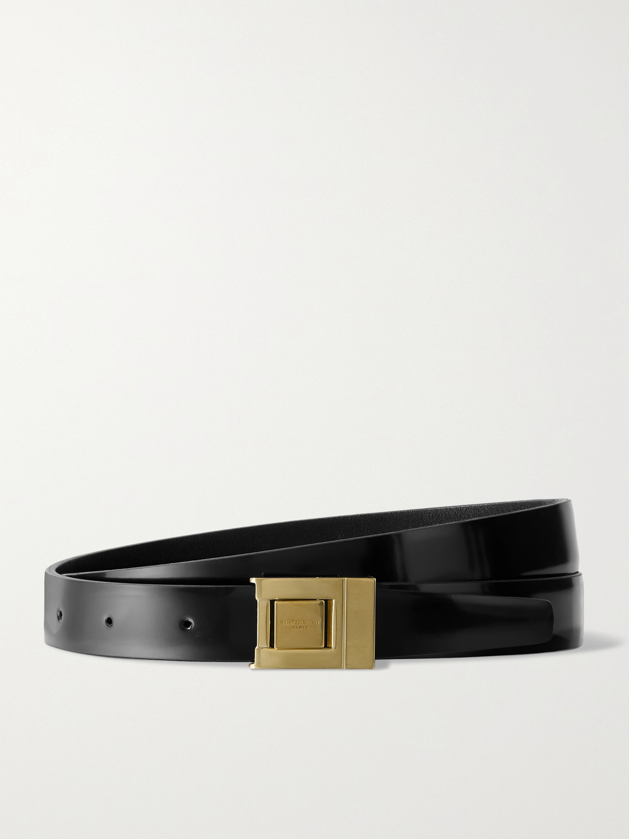 Glossed-Leather Belt