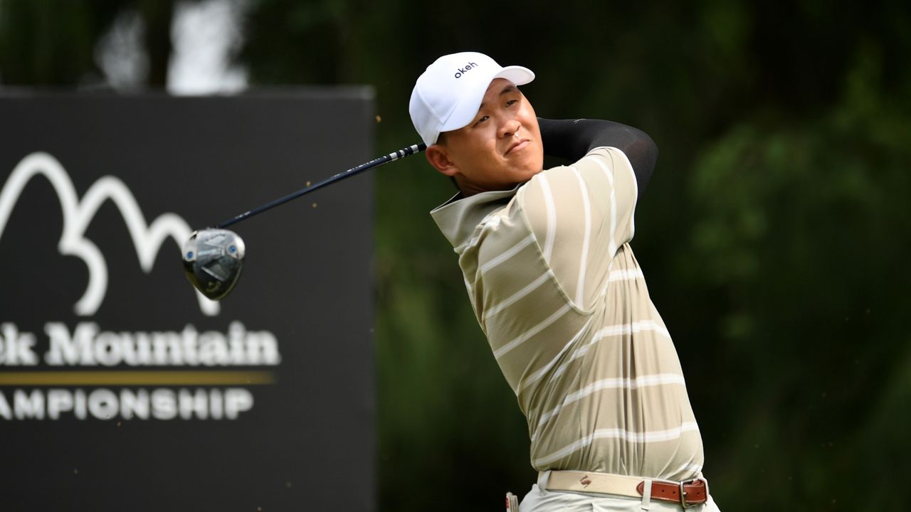 Luke Kwon in action at the 2024 Black Mountain Championship on the Asian Tour