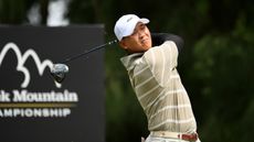 Luke Kwon in action at the 2024 Black Mountain Championship on the Asian Tour