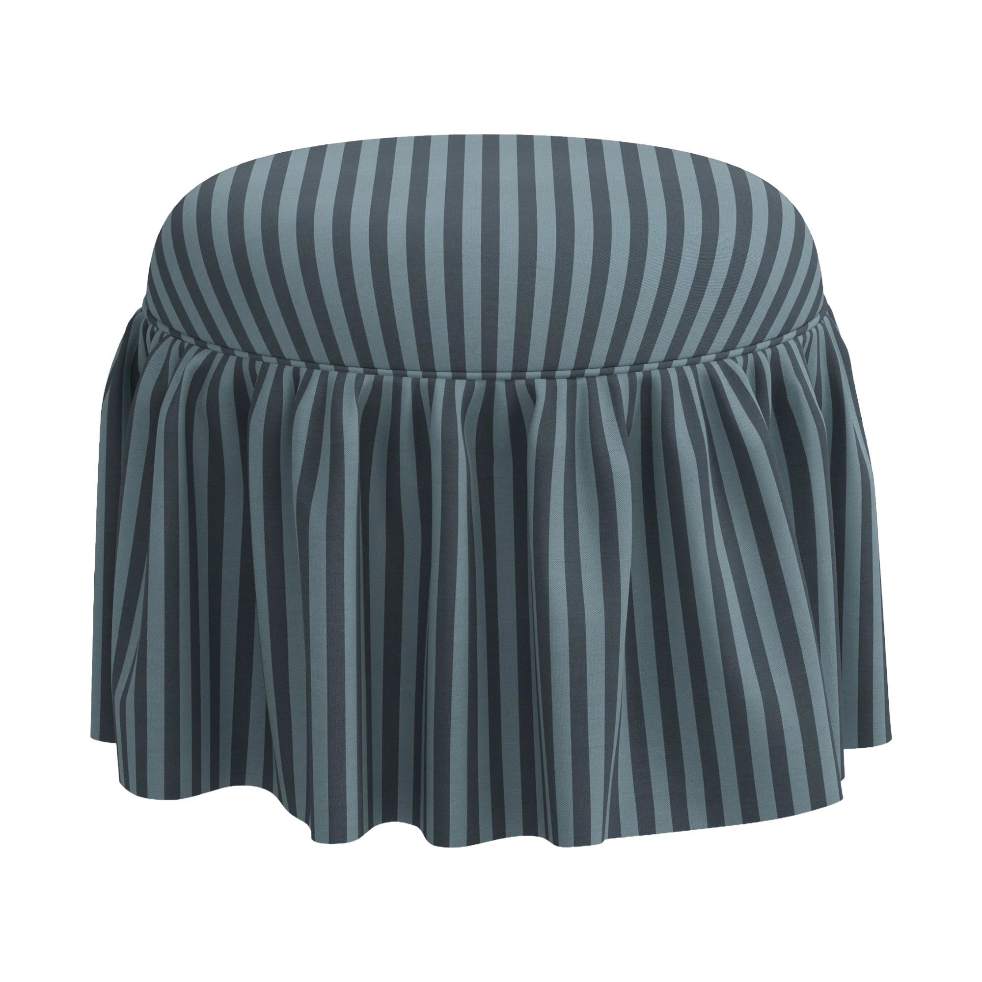 Lulu &amp;amp; Georgia, Leary Ottoman (Blue Stripe)