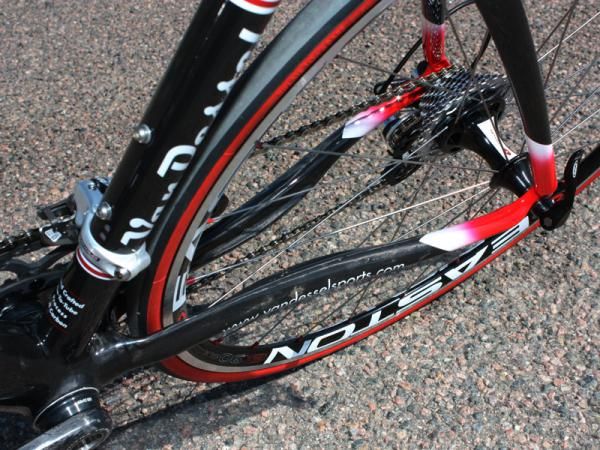 The chainstays start out fairly narrow up front but broaden considerably in their midsection
