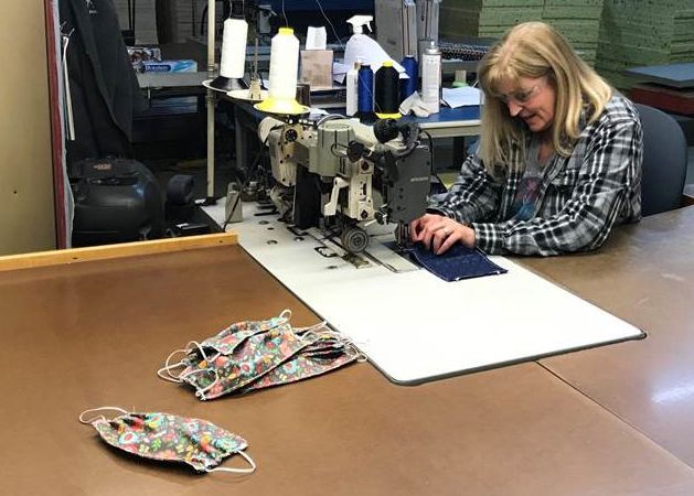 Draper employees sew masks for healthcare workers during COVID-19 crisis.