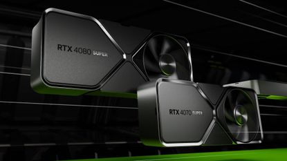 Nvidia GeForce RTX 4080 Super next to RTX 4070 Ti Super