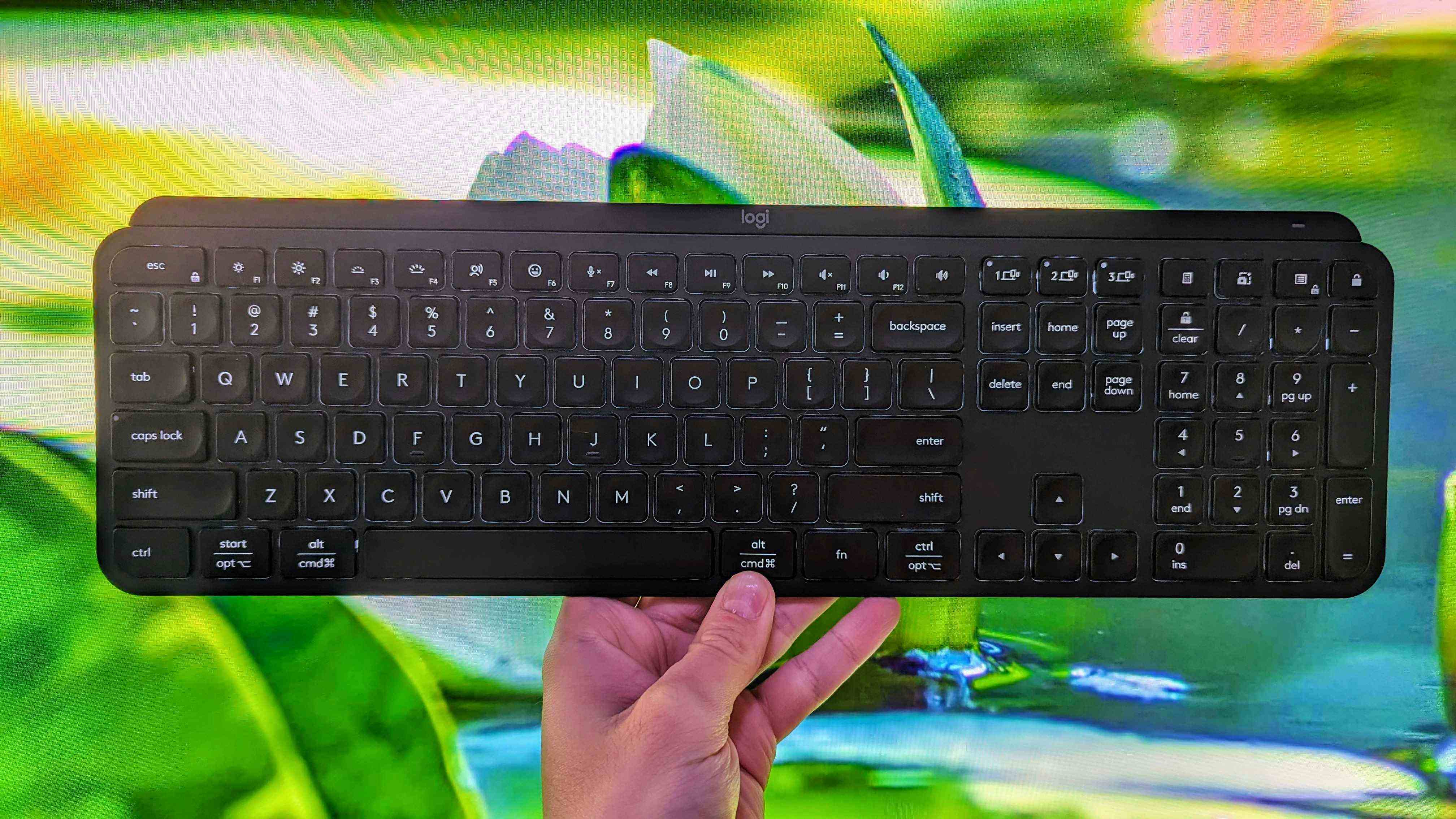 Image of the Logitech MX Keys S wireless keyboard.