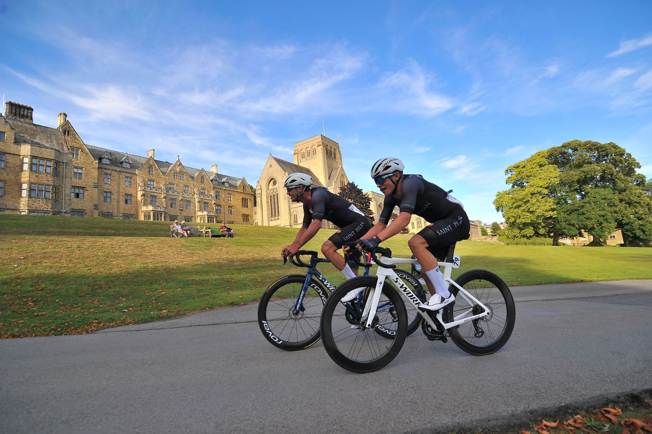 Saint Piran riders on S-Works bikes