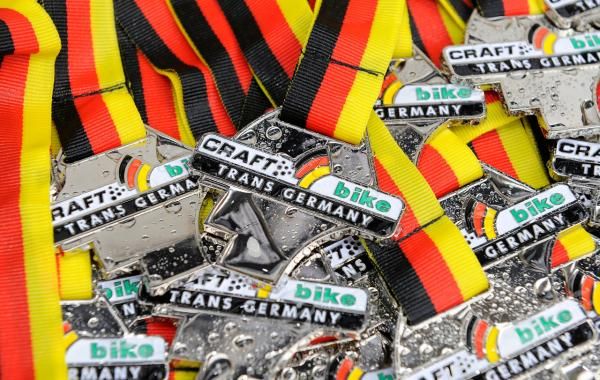 Participant medals for the 2012 Trans Germany.
