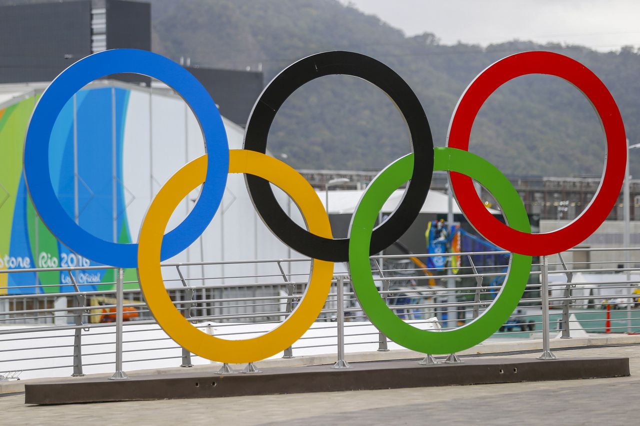 The Olympic rings in Rio