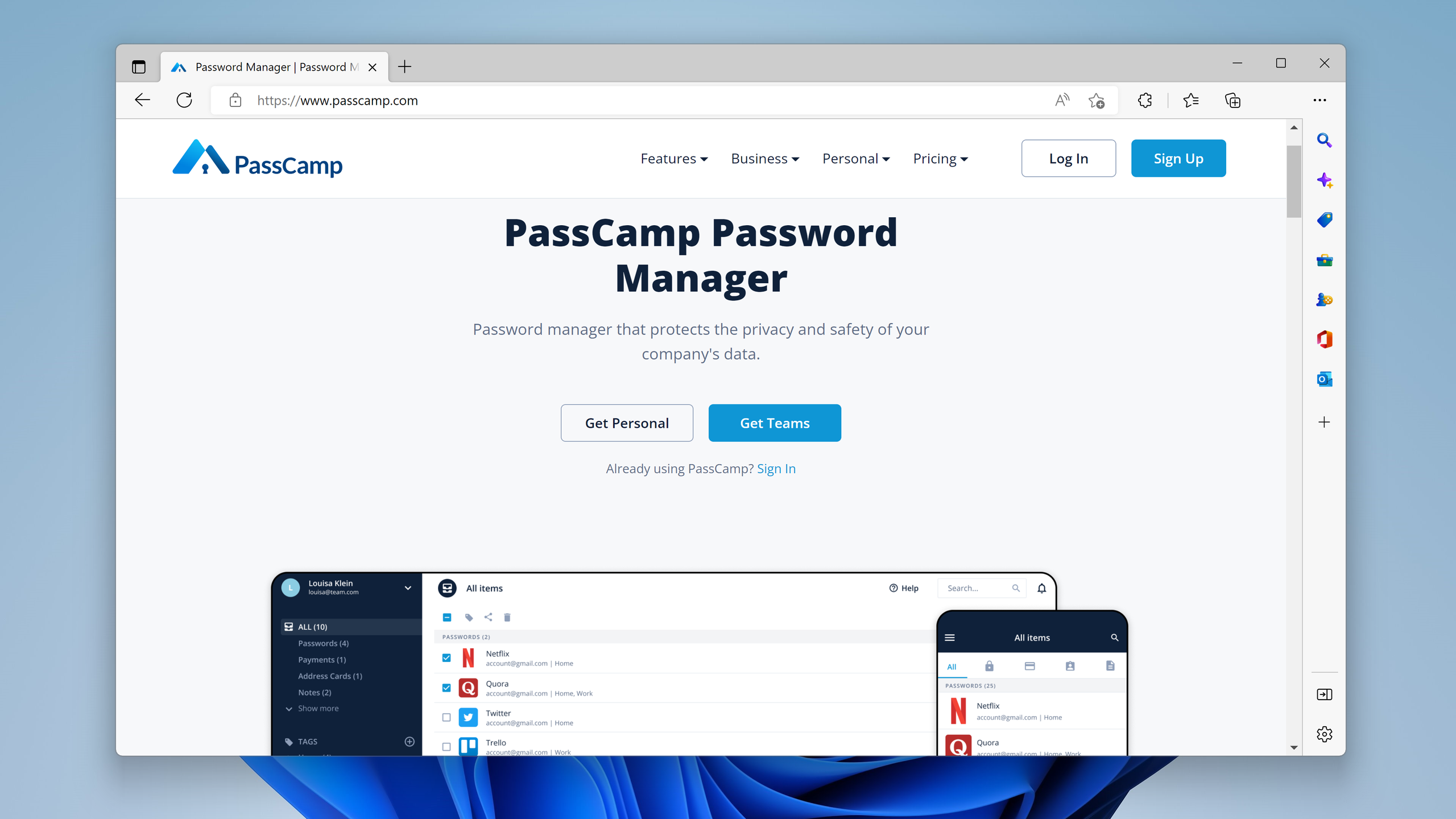 PassCamp password manager | TechRadar