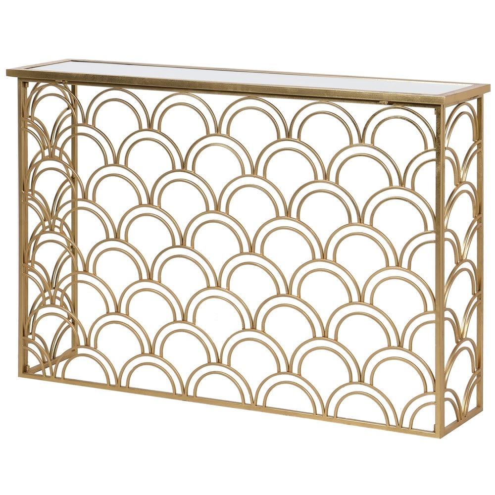 Jethi Console Table/radiator Cover With Mirror Top