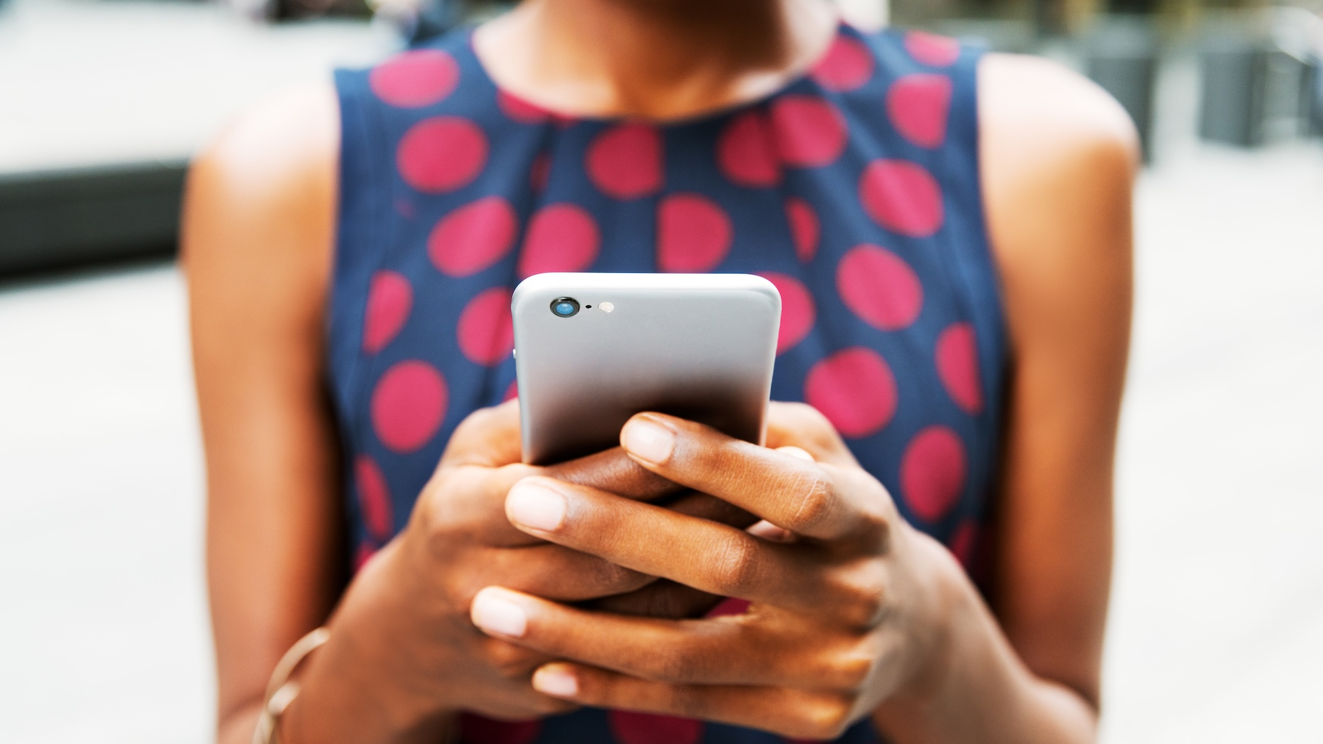 woman using phone