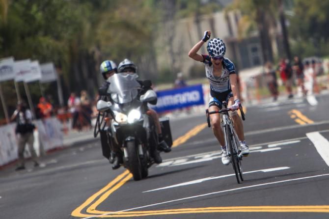 Mara Abbott (Exergy Twenty16) takes the win on the final stage.
