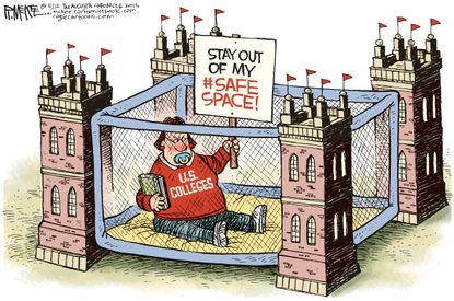 Political cartoon U.S. College Safe Space