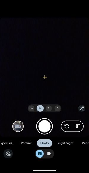 The camera app on the Pixel Fold.