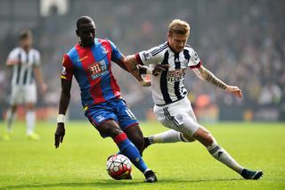 Yannick Bolasie on the ball for Crystal Palace against West Brom in October 2015.