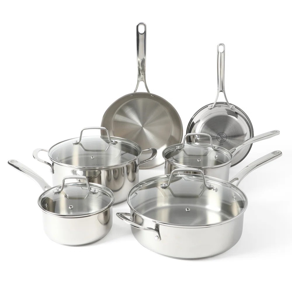 Martha Stewart 10 Pieces Stainless Steel Cookware Set