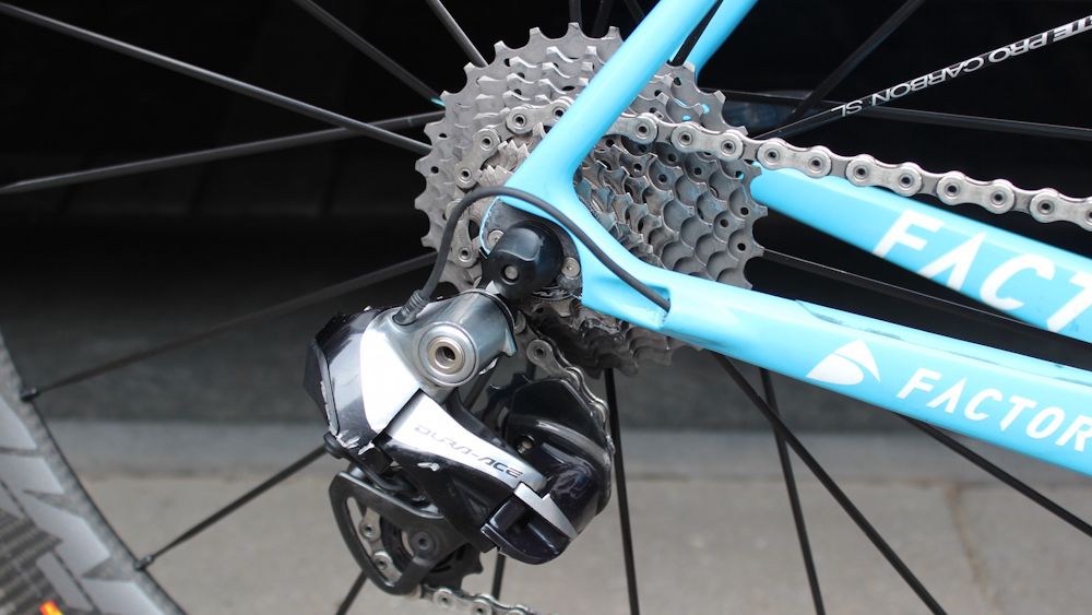The chainring combination is paired with an 11-28 Shimano Dura-Ace cassette