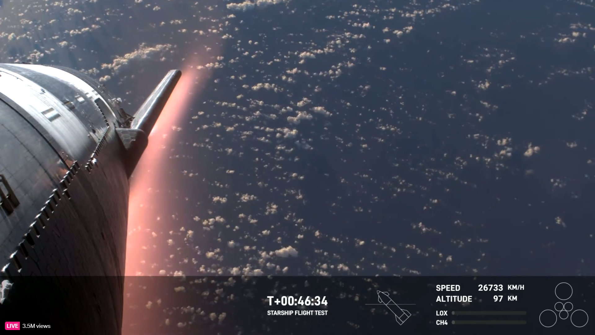 Watch SpaceX’s Starship reenter Earth’s atmosphere in this fiery video Space