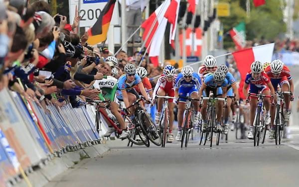 Riders went into the barriers