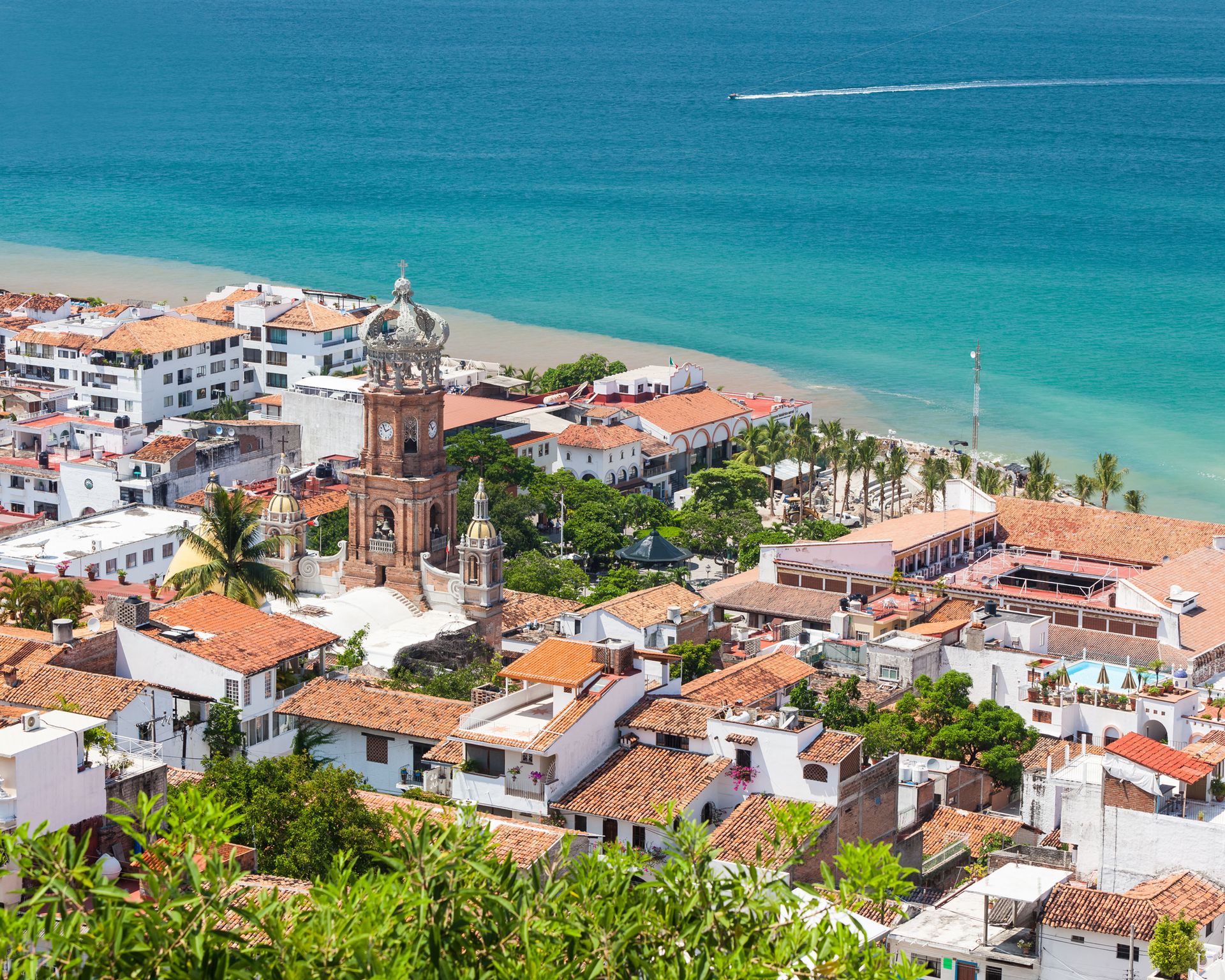 Panoramic view of downtown Puerto Vallarta