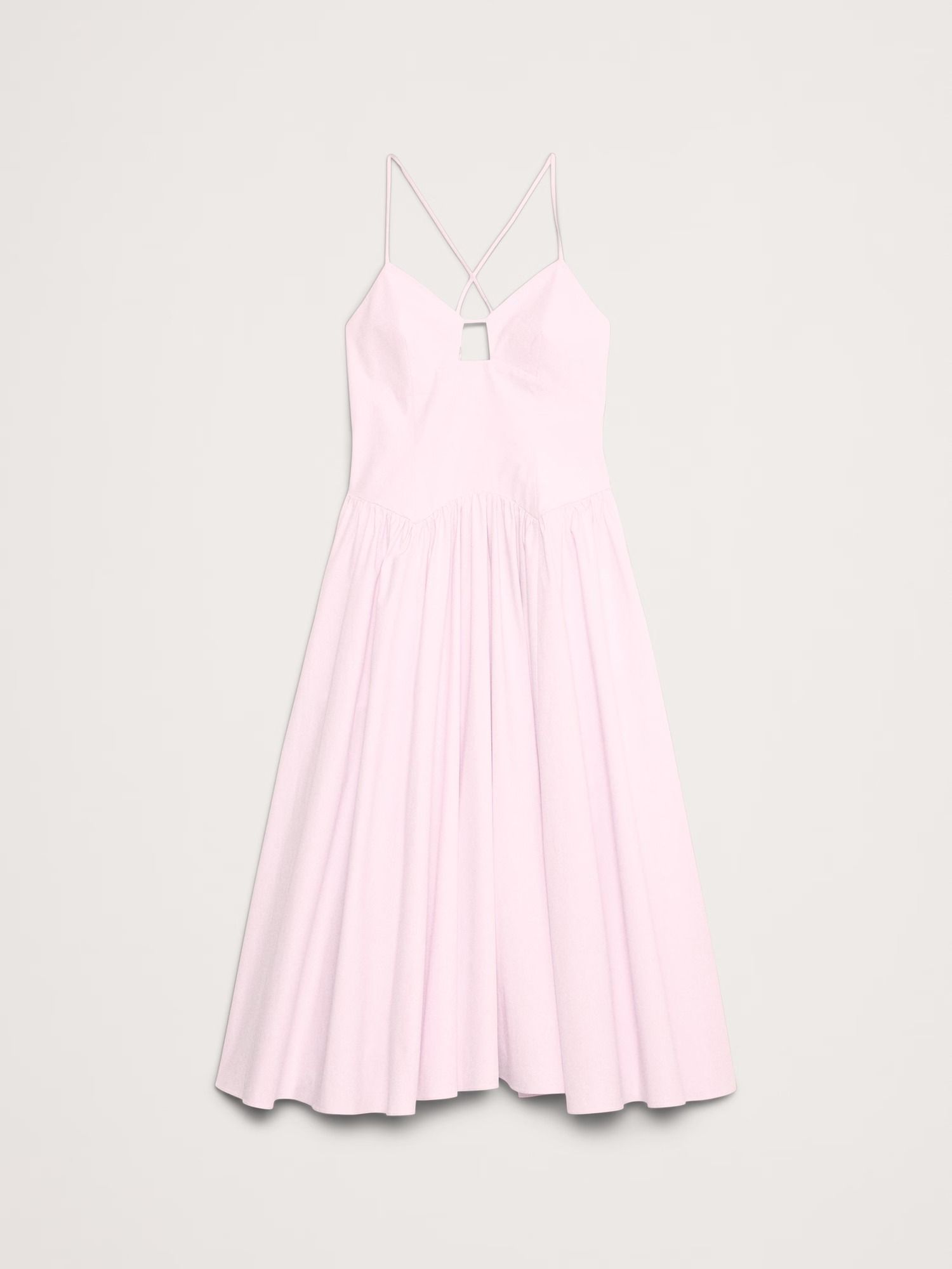 bananarepublic, Stretch-Cotton Poplin Long Midi Dress