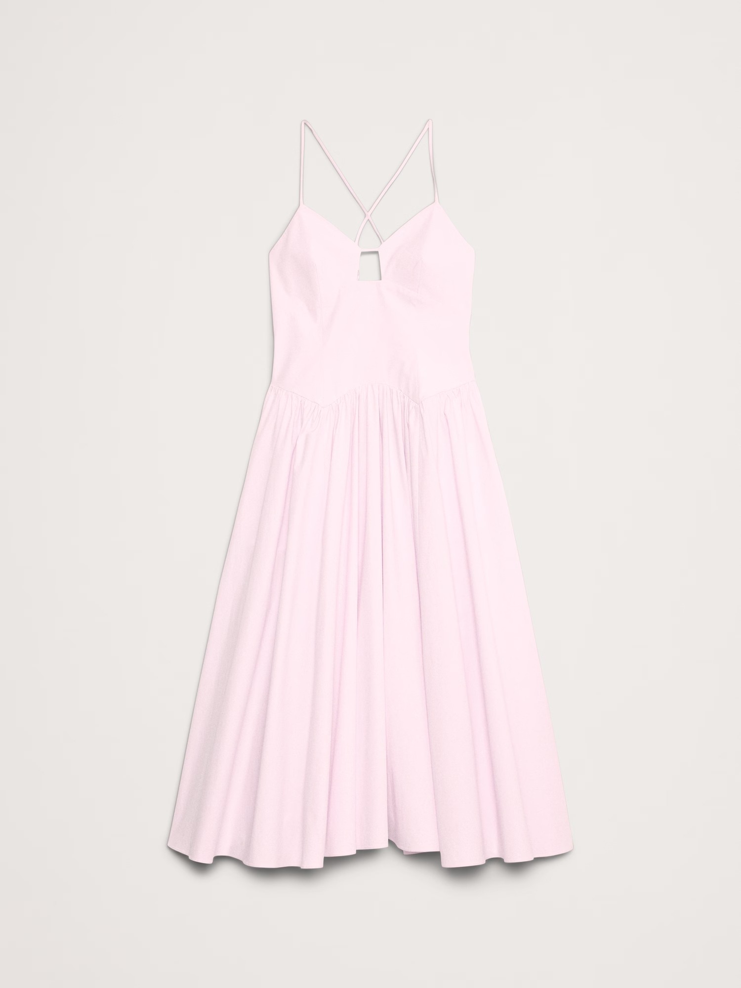 bananarepublic, Stretch-Cotton Poplin Long Midi Dress
