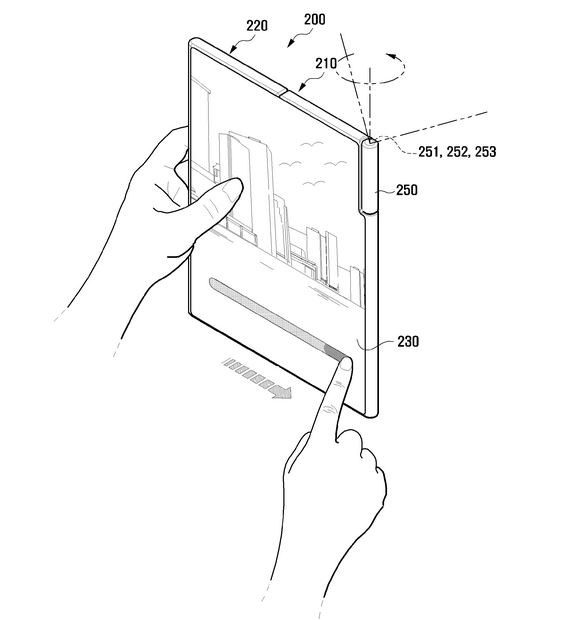 Samsung Foldable Phone Rotating Camera Patent