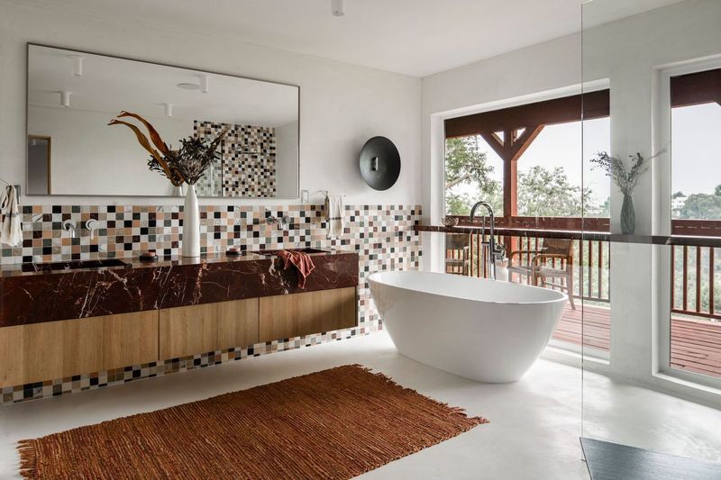 Full view of renovated bathroom