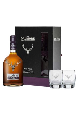 The Dalmore Port Wood single malt whisky set with glasses - best valentine's gifts for boyfriends