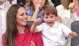 Prince Louis with mum Kate Middleton at the Queen's Platinum Jubilee