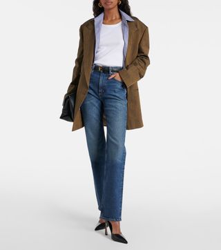 Zurie Mid-Rise Straight Jeans