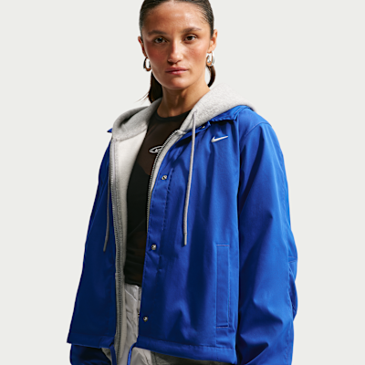 Nike Sportswear Women's Loose Coaches Jacket - Old Royal/sail - Size Xs
