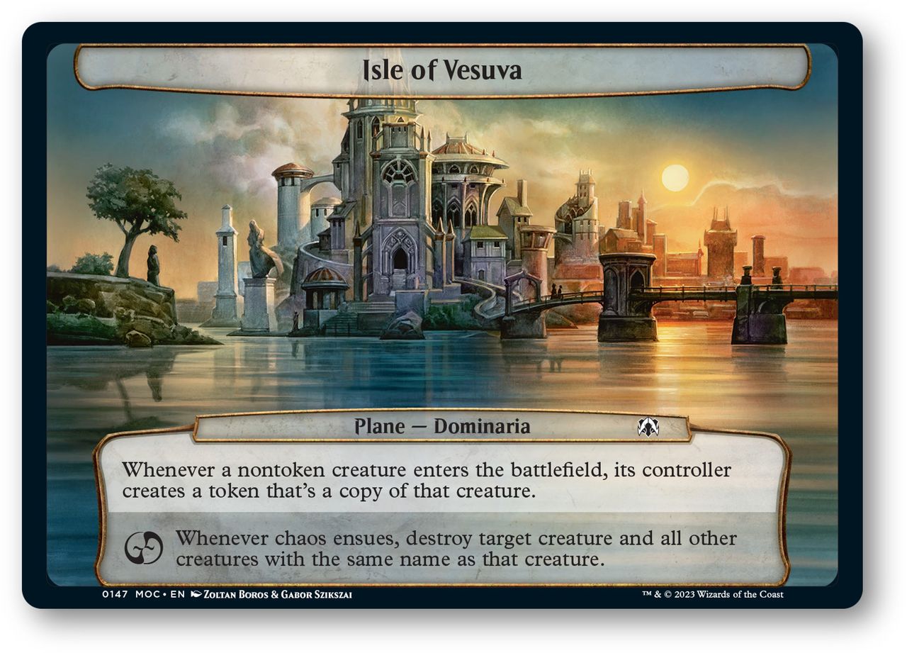 March of the Machine Commander decks and Planechase cards