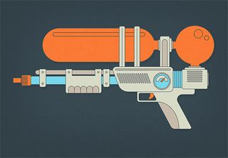 Vector art tutorials: Gun illustration