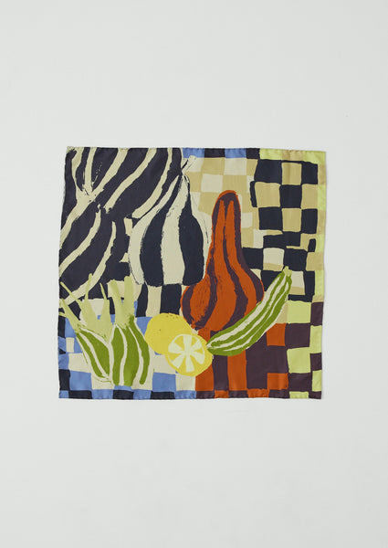 Abstract Still Life Silk Bandana | Multi