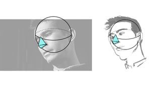 Woman's head rear, three-quarter view  Face drawing reference, Head  angles, Face angles