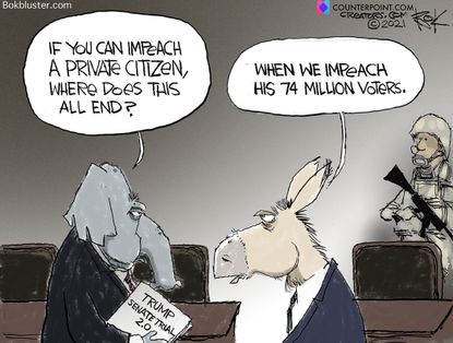 Political Cartoon U.S. trump impeachment gop democrats