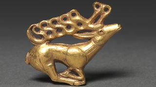 A Scythian-made stag plaque dating to 400 B.C. to 300 BC.