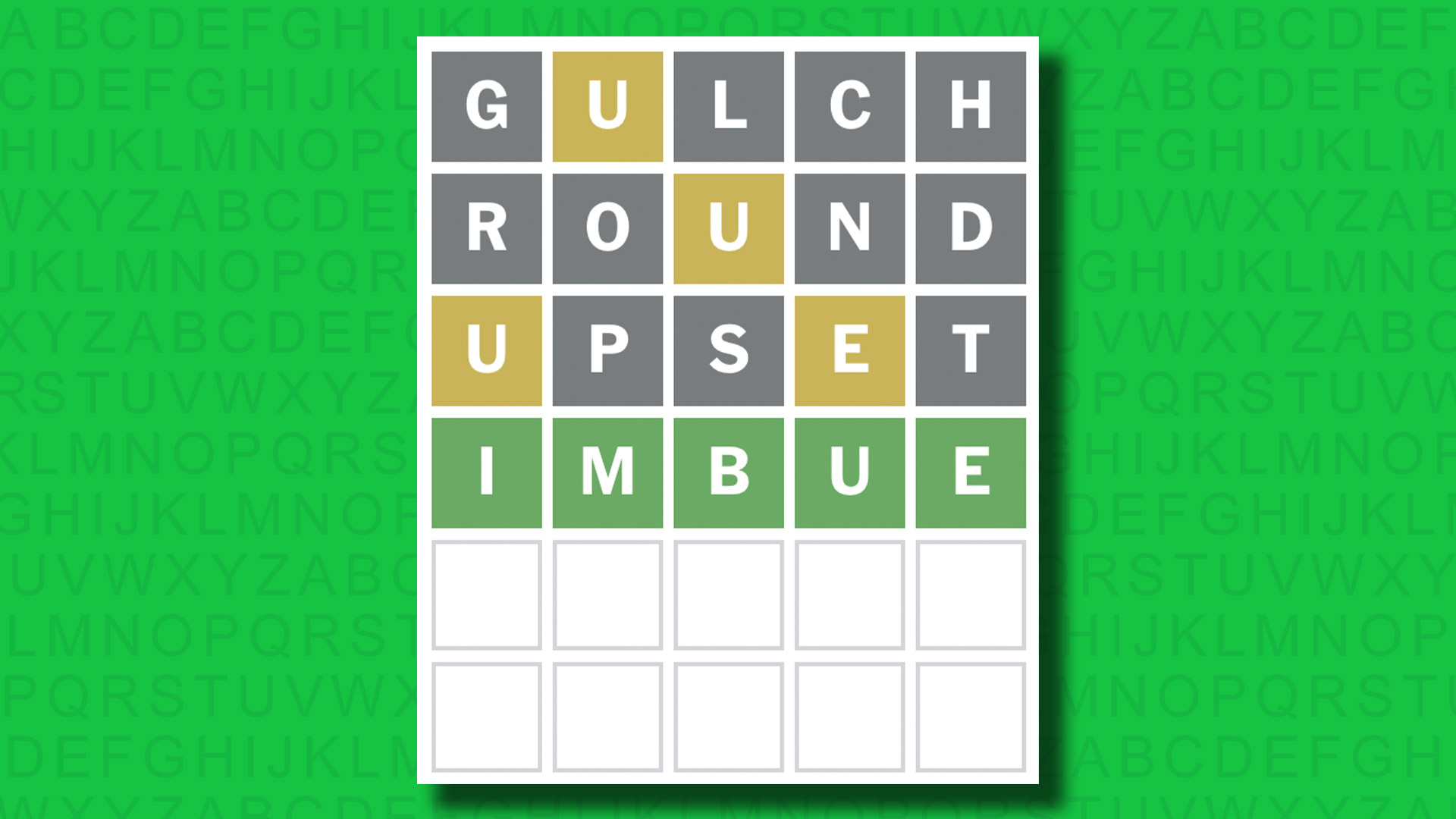 NYT Wordle answer for game 1511 on a green background