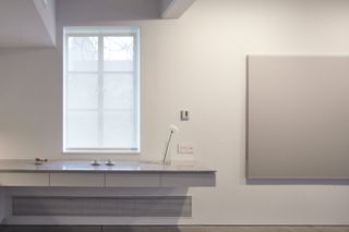 minimalist shelf at James Howell Foundation space by Deborah Berke